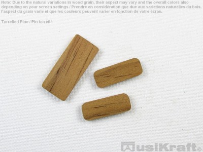 Torrified pine wood inserts (set)